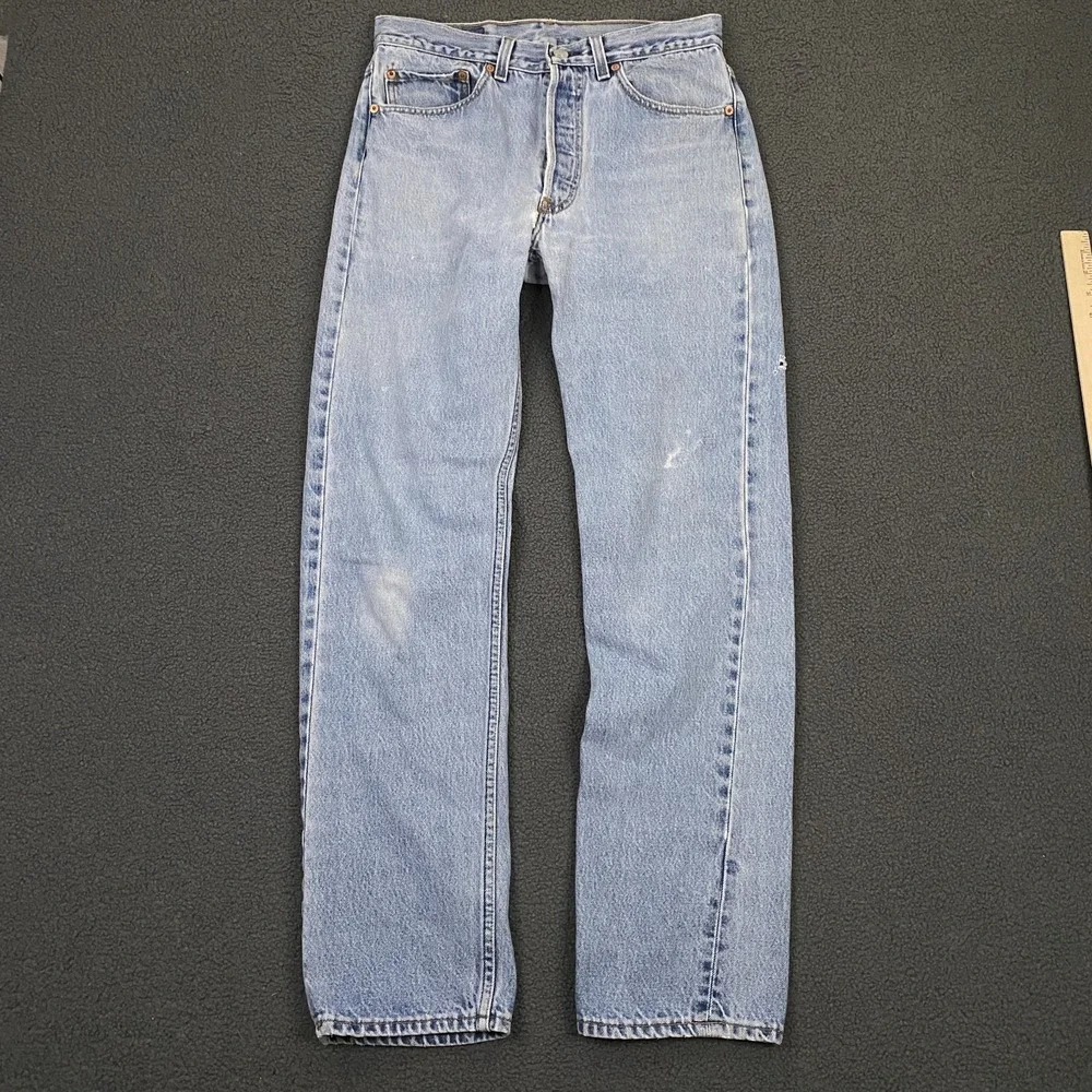 Vintage 90s Levis 501xx Jeans FITS 29x32 Button Fly Light Wash Blue Made in USA